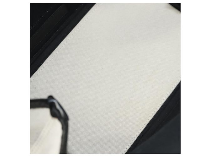 Balenciaga Navy Cabas aus Canvas mit Leder mittel Weiß - Ansicht 5