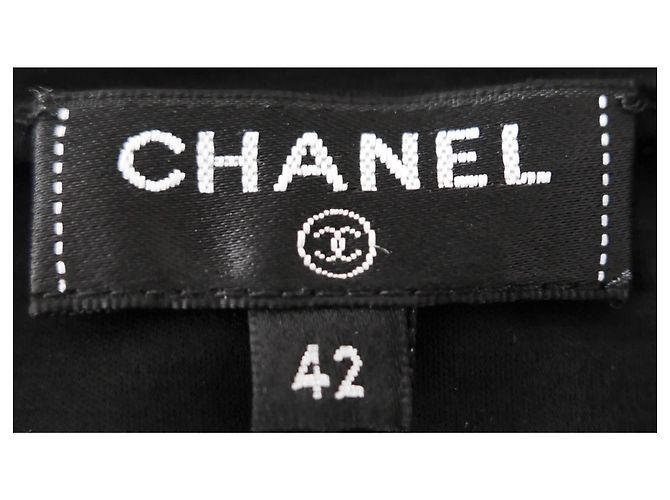 Camiseta con logo de terciopelo Chanel Gabrielle Negro - vista 5