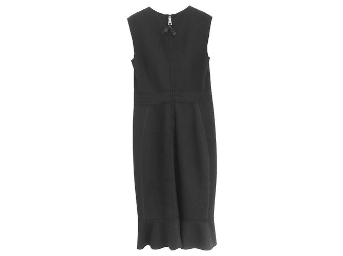 Prada Fall 2008 Black Wool Felt Corset Bust Dress - view 3