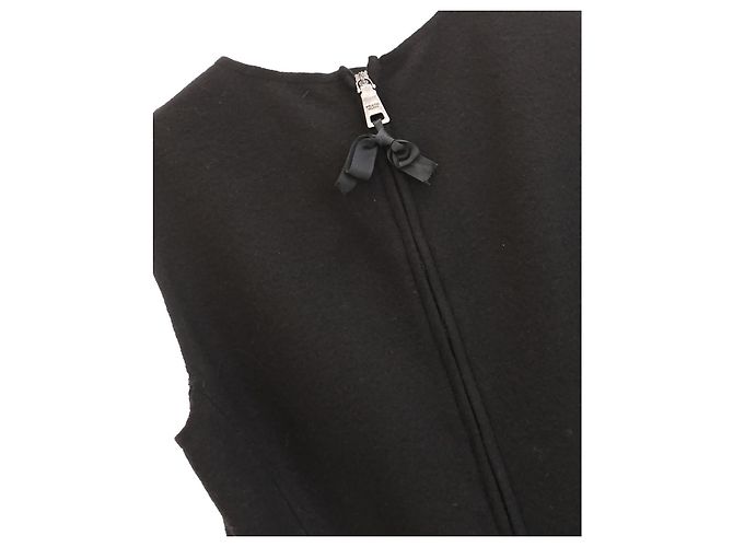 Prada Fall 2008 Black Wool Felt Corset Bust Dress - view 4