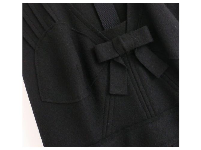 Prada Fall 2008 Black Wool Felt Corset Bust Dress - view 6
