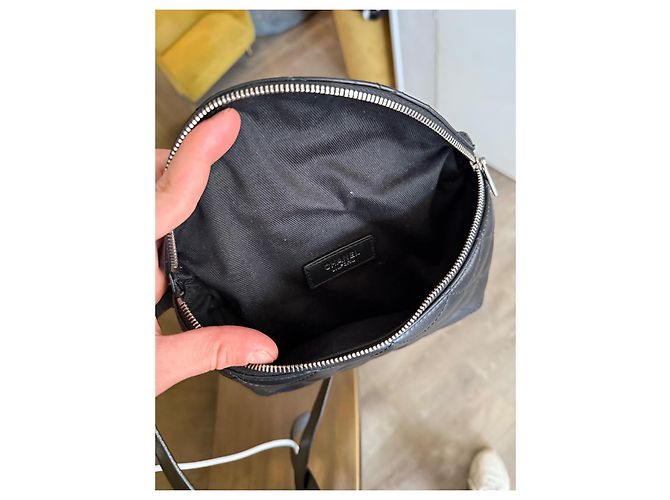 Borsa Banana Chanel Uniforme in Pelle Nera Nero - vista 6