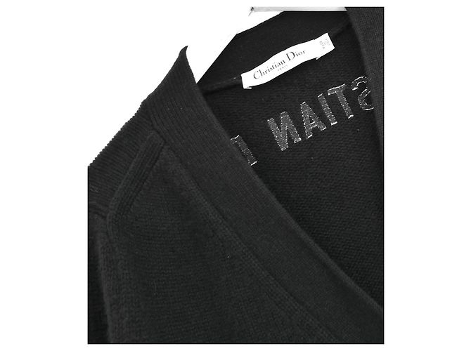 Cashmere-Cardigan mit Dior-Logo Schwarz - Ansicht 4