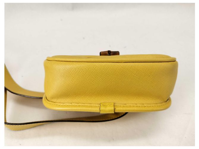 Gucci Bamboo 1947 Ledergürtel Mini Gelb - Ansicht 6