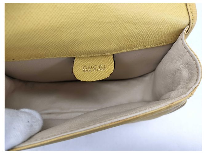 Gucci Bamboo 1947 Ledergürtel Mini Gelb - Ansicht 7