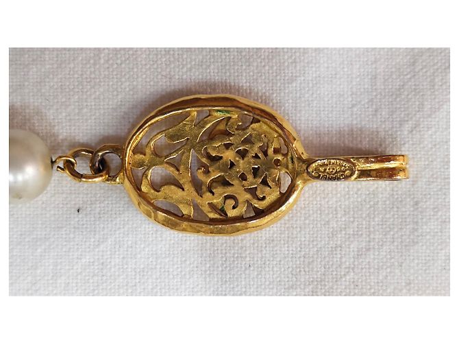 Collana Chanel di perle dorata D'oro - vista 3