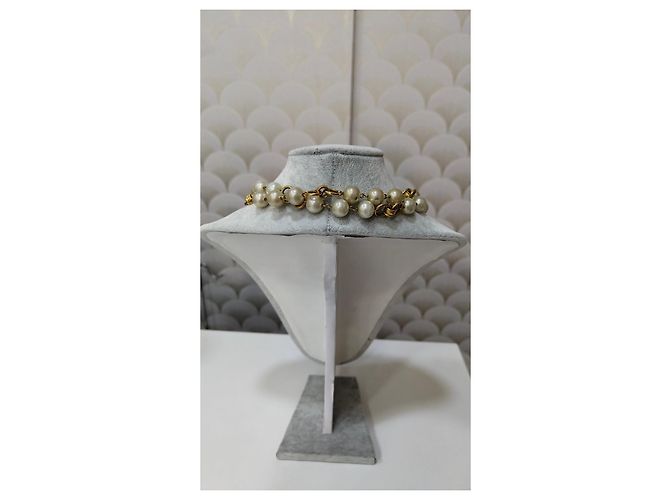 Collana Chanel di perle dorata D'oro - vista 5