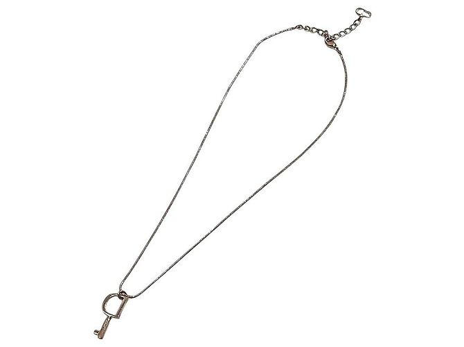 Collana in argento con motivo chiave logo Christian Dior - vista 2