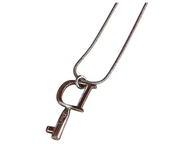 Collana in argento con motivo chiave logo Christian Dior - vista 3