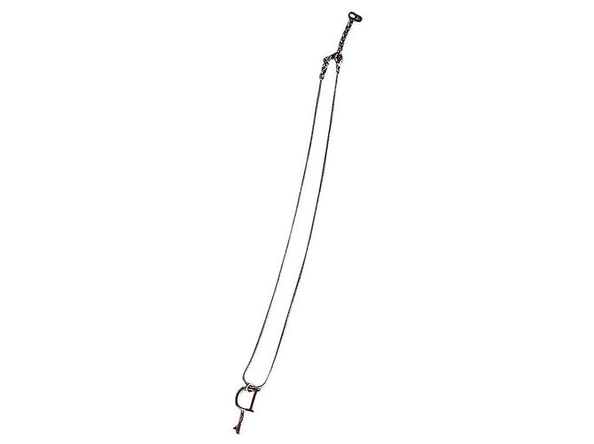 Collana in argento con motivo chiave logo Christian Dior - vista 4
