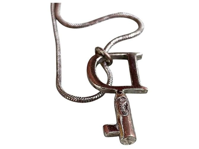 Collana in argento con motivo chiave logo Christian Dior - vista 7
