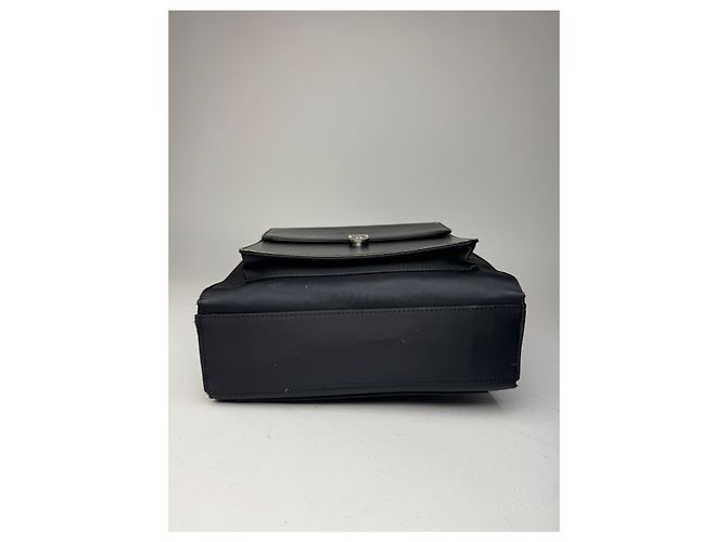Vintage Courreges Handtasche aus Leder und Polyester schwarz - Ansicht 11