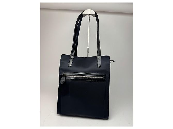 Vintage Courreges Handtasche aus Leder und Polyester schwarz - Ansicht 2