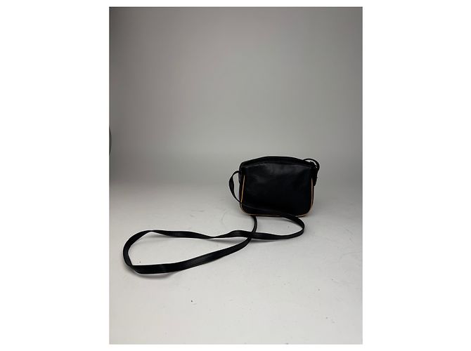 Vintage Courreges Leder Umhängetasche schwarz - Ansicht 2