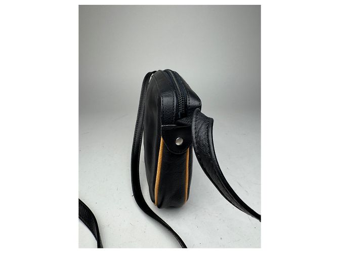 Vintage Courreges Leder Umhängetasche schwarz - Ansicht 4