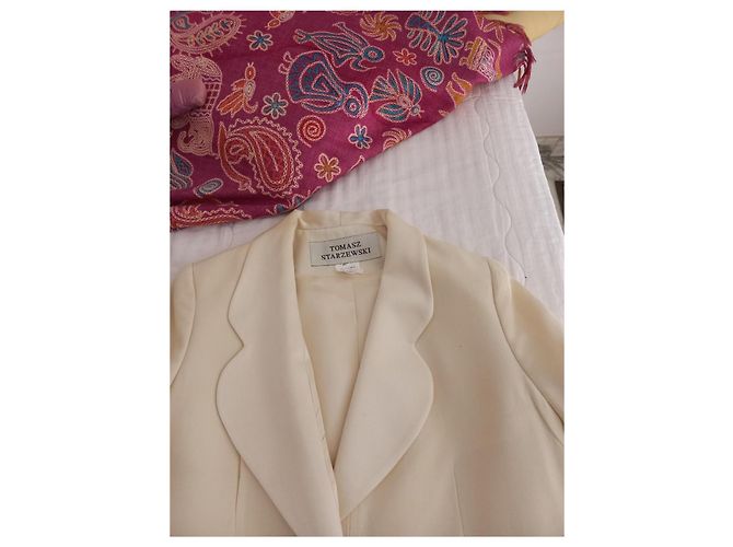 Autre Marque Thomas Starzewski Beige Wool Crepe Jacket - view 4