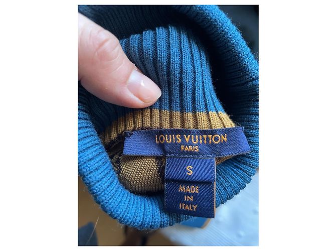 Pull à col roulé Louis Vuitton Monogramme LV Marron Soie - vue 6