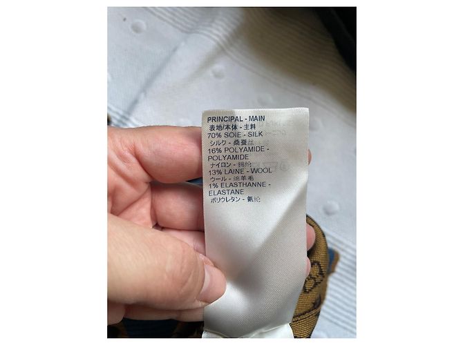 Pull à col roulé Louis Vuitton Monogramme LV Marron Soie - vue 8