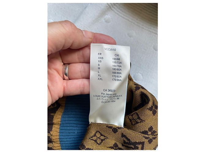 Pull à col roulé Louis Vuitton Monogramme LV Marron Soie - vue 9