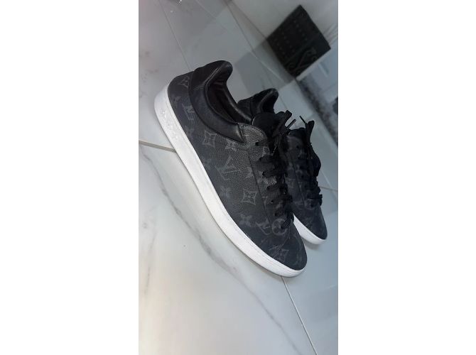Baskets Louis Vuitton Luxemburg Noir Daim - vue 2