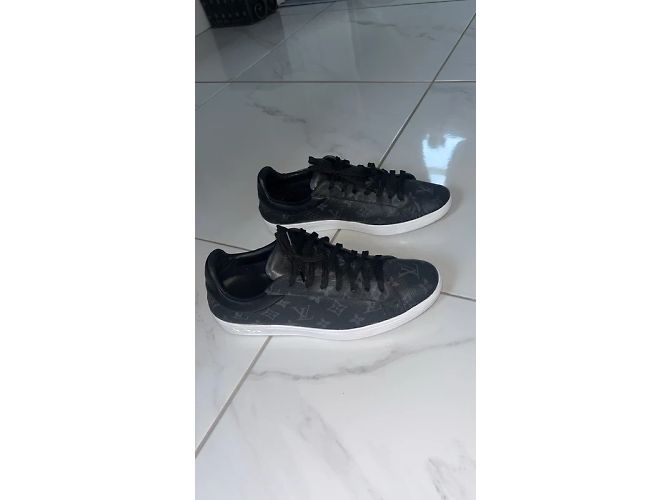 Baskets Louis Vuitton Luxemburg Noir Daim - vue 4
