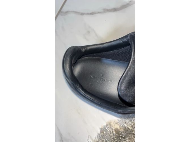 Baskets Louis Vuitton Luxemburg Noir Daim - vue 6