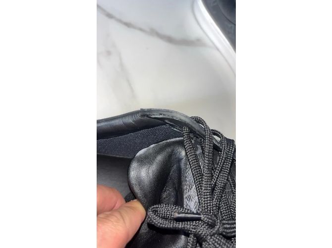 Baskets Louis Vuitton Luxemburg Noir Daim - vue 7