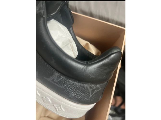 Baskets Louis Vuitton Luxemburg Noir Daim - vue 8