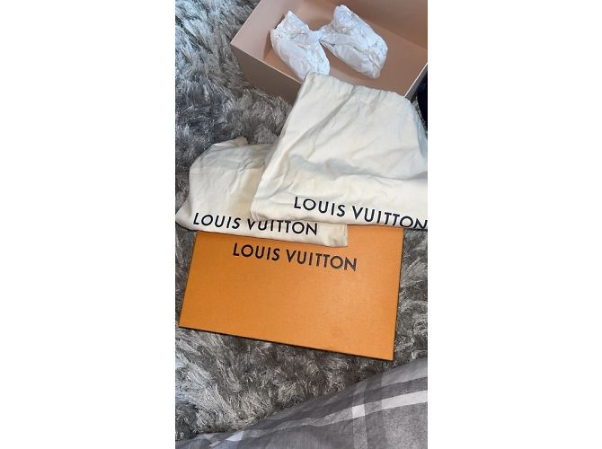 Baskets Louis Vuitton Luxemburg Noir Daim - vue 9