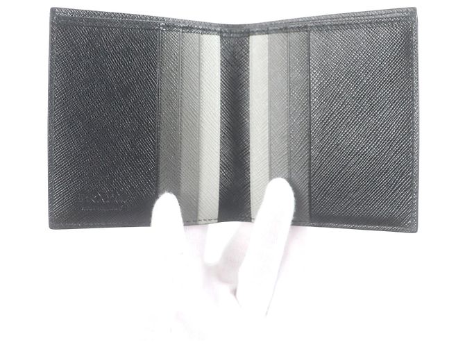 Prada 2MO004 Saffiano Leather Card Case Black - view 6