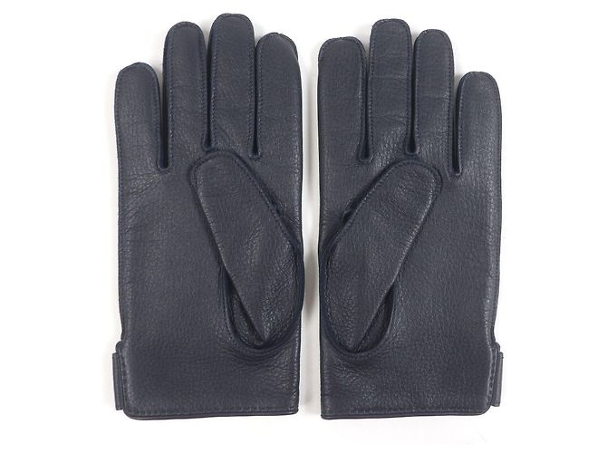 Herrenhandschuhe aus Hirschleder von Hermès Blau - Ansicht 3
