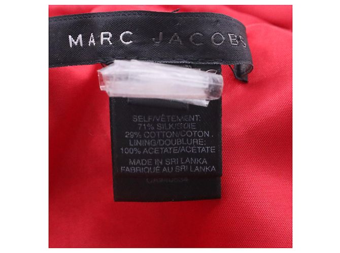 Blusa de seda burdeos con lunares y rayas en V de Marc Jacobs Roja - vista 6