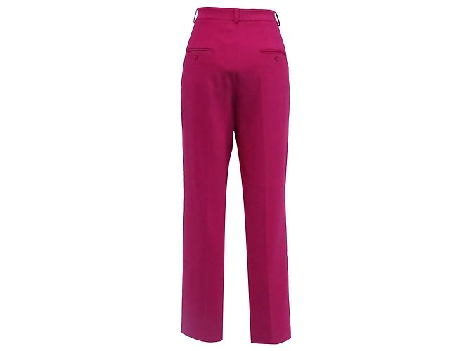 Pantalones rectos de lana rosa de la colección Michael Kors - vista 3