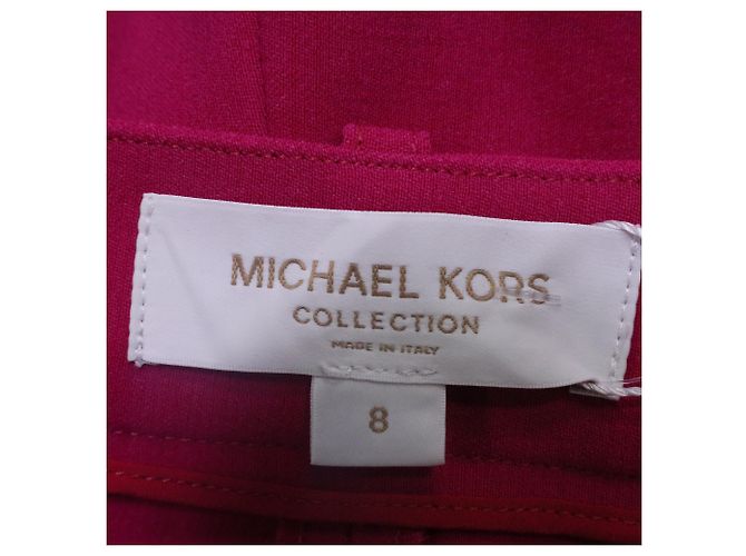 Pantalones rectos de lana rosa de la colección Michael Kors - vista 4