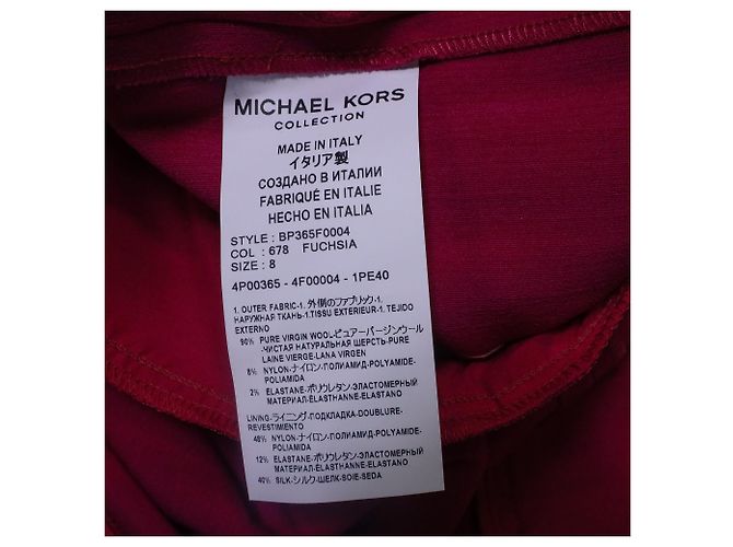 Pantalones rectos de lana rosa de la colección Michael Kors - vista 5