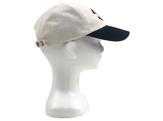 Cappello da viaggio bicolore Louis Vuitton in cotone Bianco - vista 5