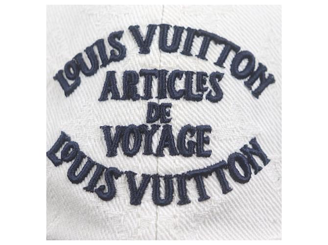Cappello da viaggio bicolore Louis Vuitton in cotone Bianco - vista 7