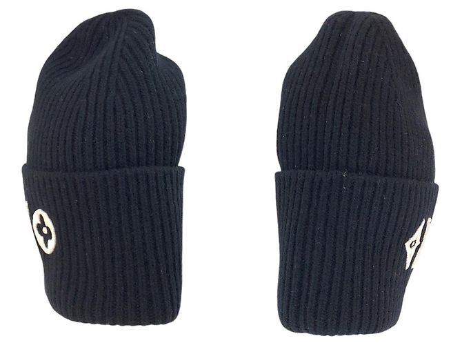 Gorro de lana Monogram LV de Louis Vuitton Negro - vista 3