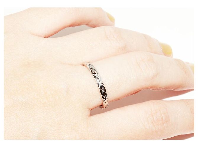 Chanel Coco Crush Pt950 Ring Größe 16 Silber Metallisch - Ansicht 5