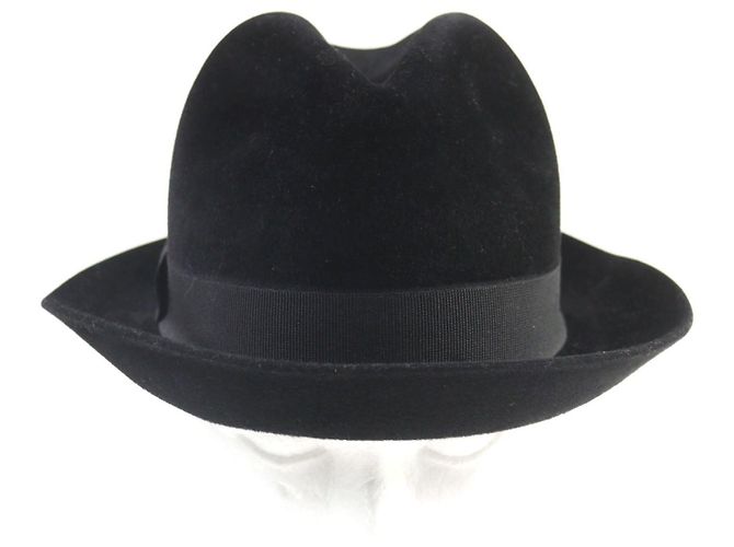 Cappello Fedora in Lana Hermès Nero - vista 2