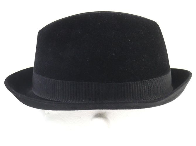 Cappello Fedora in Lana Hermès Nero - vista 3