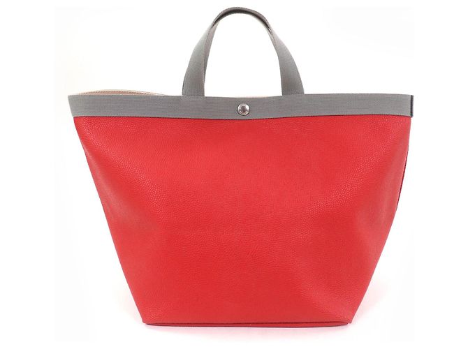 Autre Marque Herve Chapelier beschichtete Canvas-Tote-Bag Rot - Ansicht 6