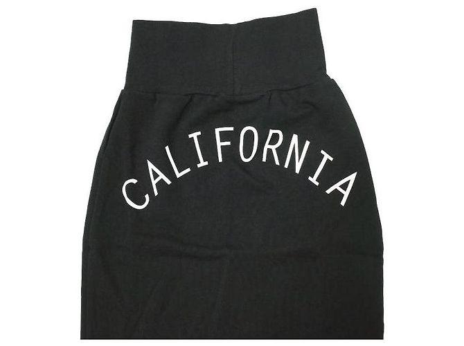 Autre Marque Falda Lápiz de Algodón CALIFORNIA - EL DÍA EN LA PLAYA Negro - vista 5