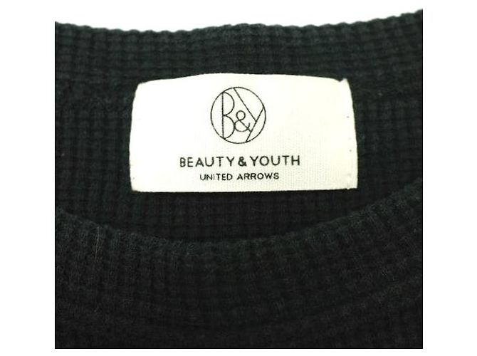 Autre Marque PULLOVER IN COTONE WAFFLE BEAUTY&YOUTH UNITED ARROWS Nero - vista 3