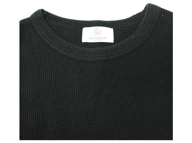 Autre Marque PULLOVER IN COTONE WAFFLE BEAUTY&YOUTH UNITED ARROWS Nero - vista 4
