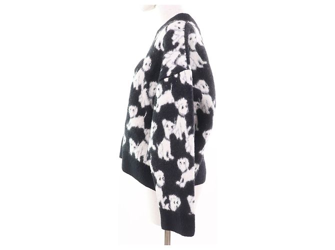 Céline Celine×Amy Dorian Künstler Jacquard Strick Schwarz - Ansicht 2