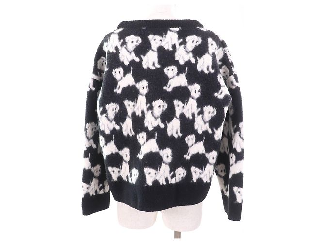 Céline Celine×Amy Dorian Künstler Jacquard Strick Schwarz - Ansicht 3
