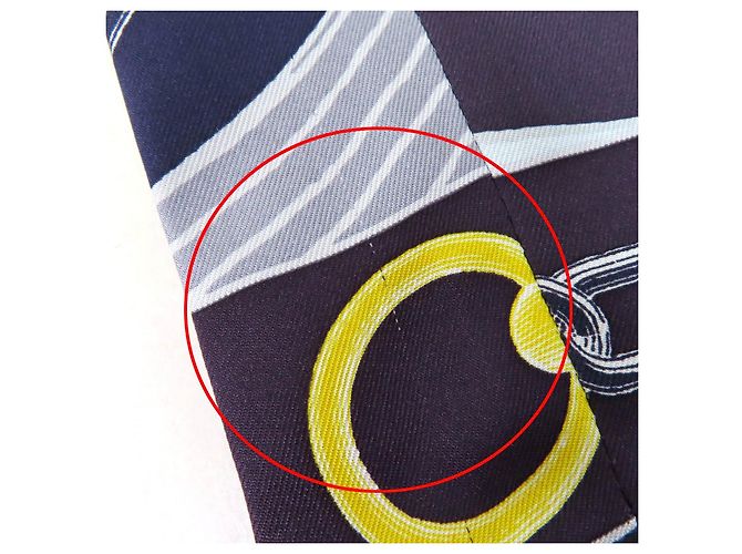 Pantalones de seda efecto caleidoscopio Hermès Azul Azul marino - vista 11