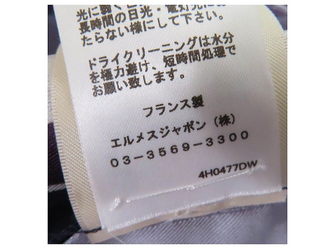 Pantalones de seda efecto caleidoscopio Hermès Azul Azul marino - vista 9