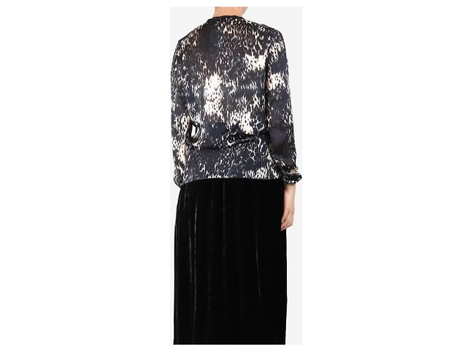 Lanvin Schwarze Seidenbluse - Größe UK 8 - Ansicht 2